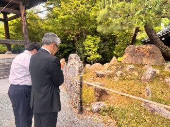 山元理事長兼センター所長、多比良次長事前訪問