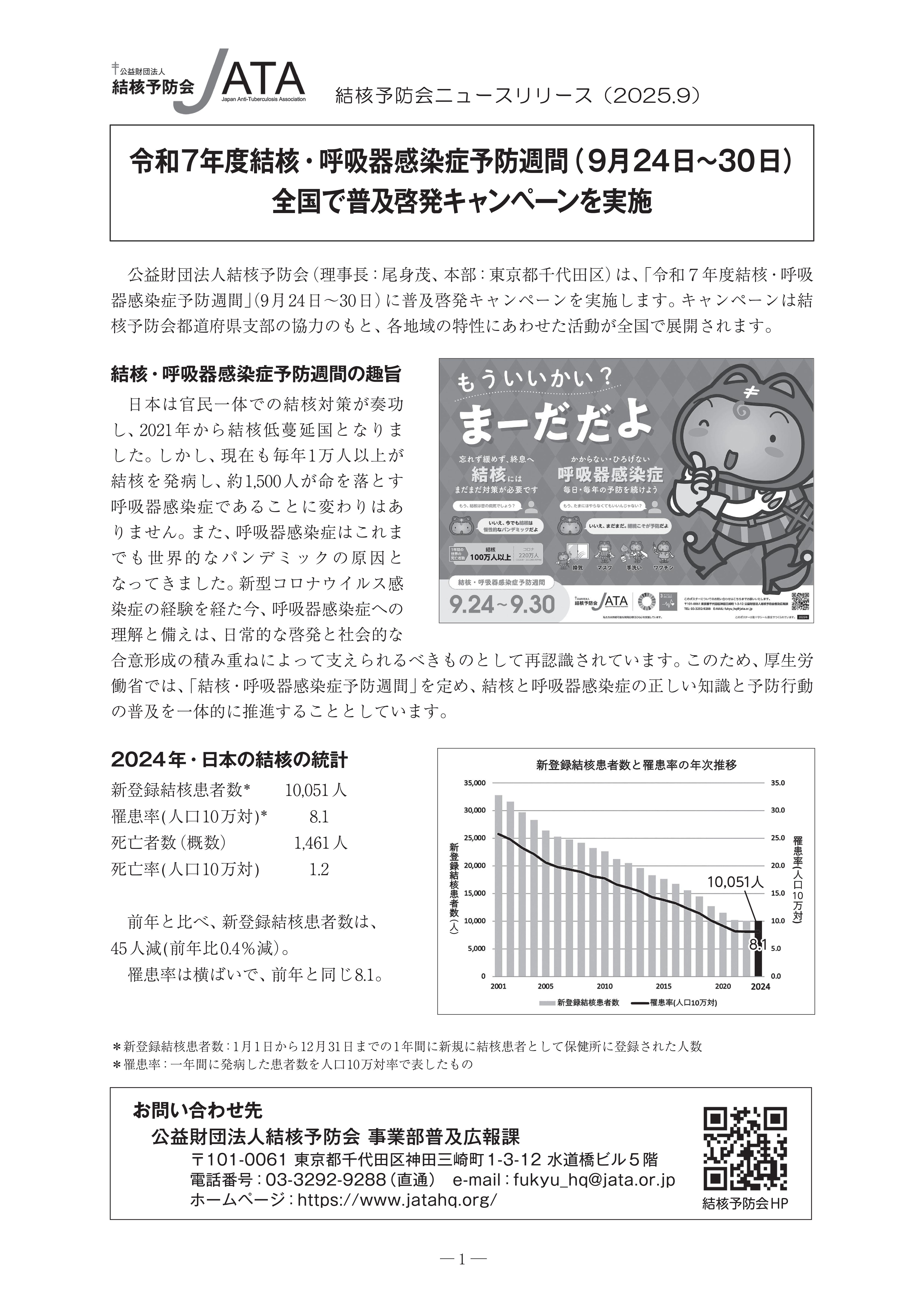 結核予防週間ニュースリリース（2025.9）